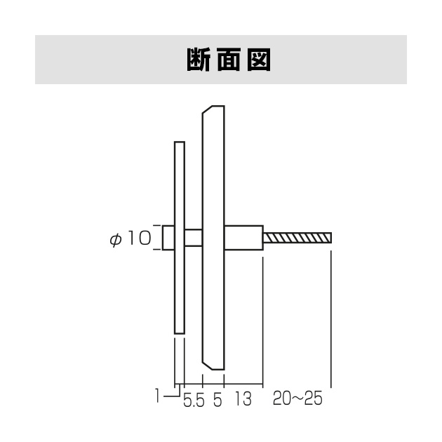 ファインメタル表札 シースルータイプ (PL-FEY-005)